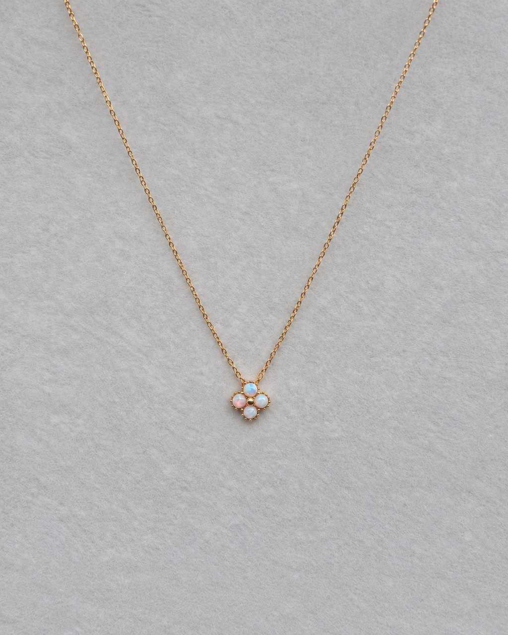 Aurelia Opal Flower Pendant Necklace