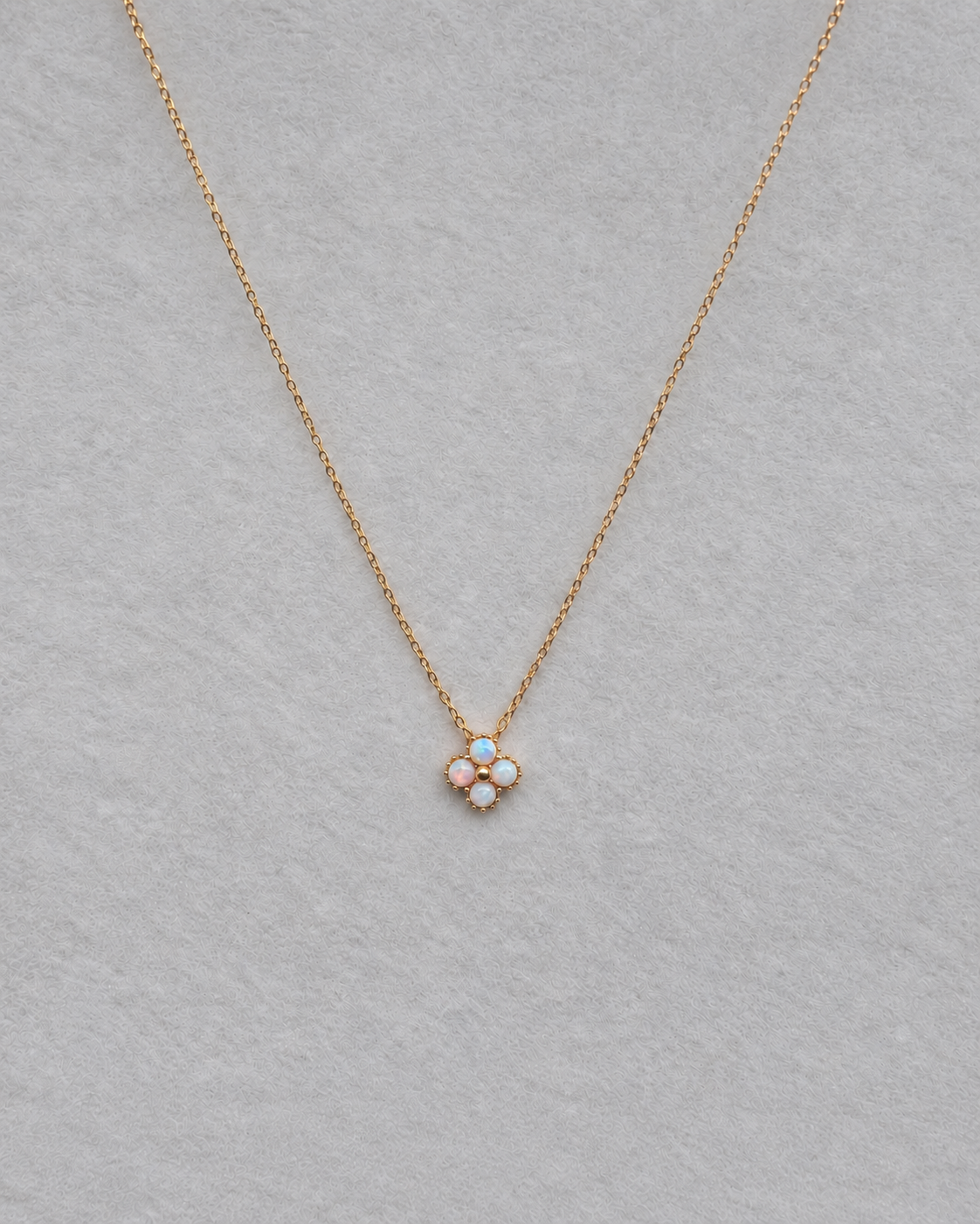 Aurelia Opal Flower Pendant Necklace