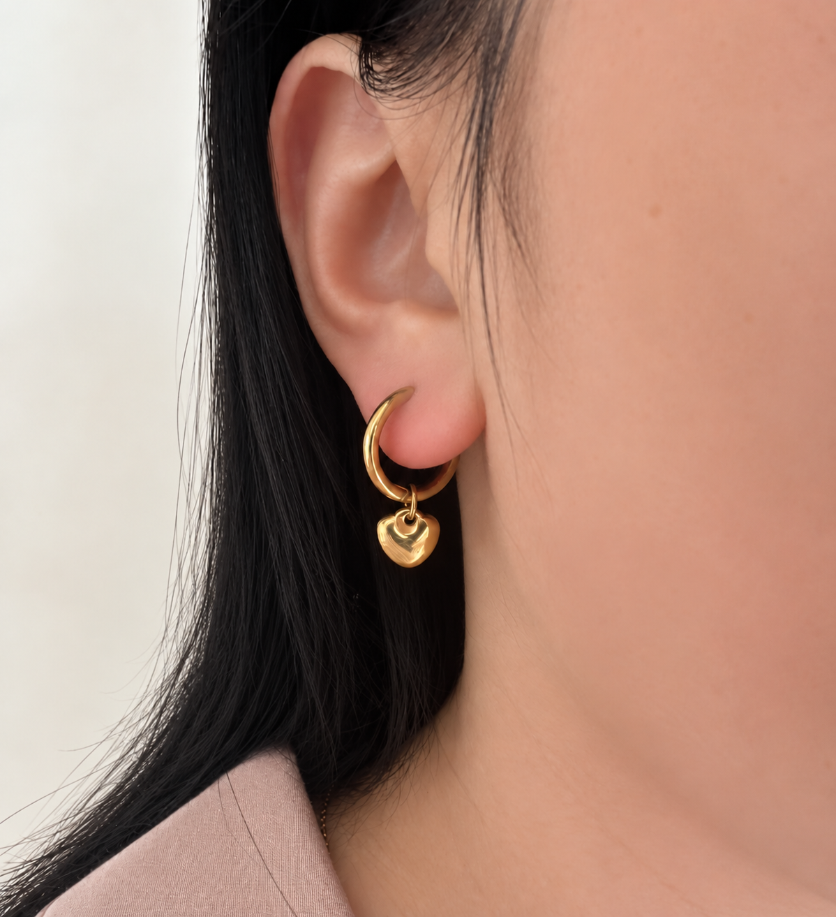 Heart Hoop Earrings
