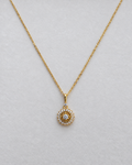 Celeste Halo Pendant Necklace